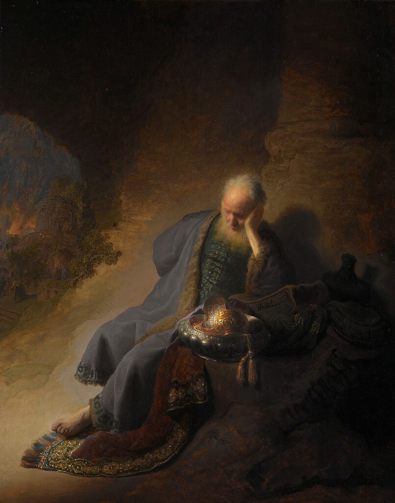 Rembrandt - Jeremiah Lamenting the Destruction of Jerusalem