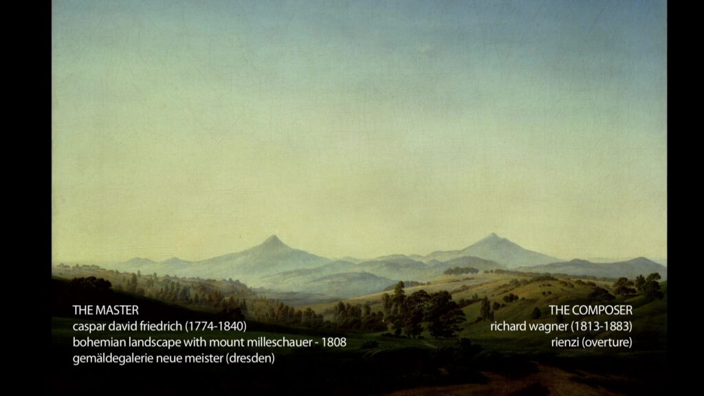 Caspar David Friedrich & Wagner - Paysage de Bohême avec le mont Milleschauer