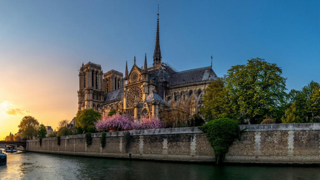 La cathédrale Notre-Dame de Paris, avant l'incendie d'avril 2019.