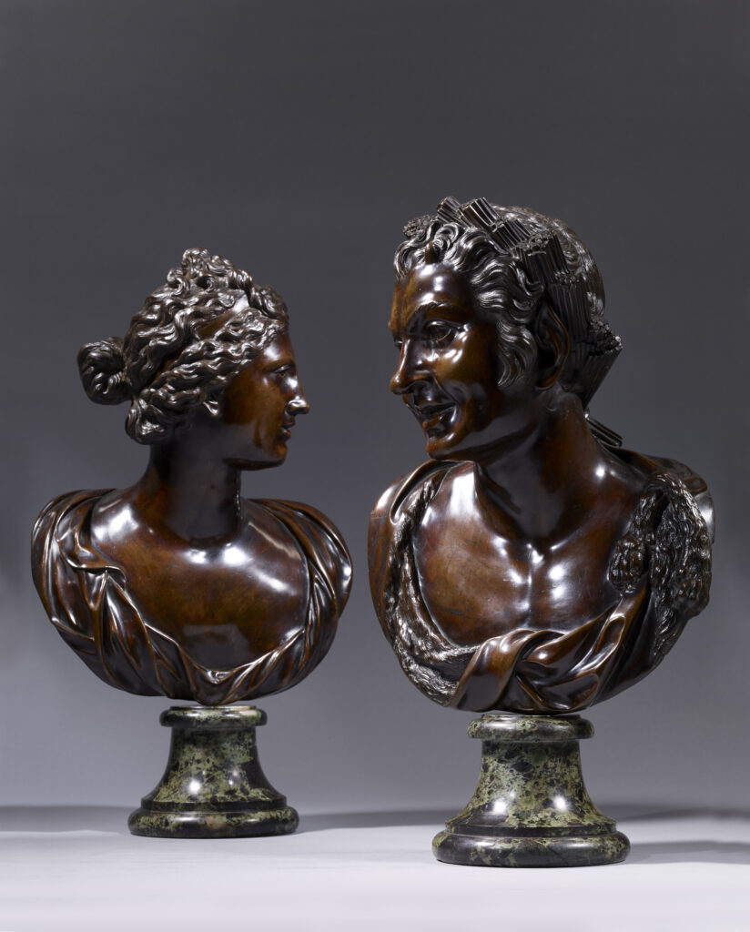 Bustes en bronze de la Vénus de Médicis et d’un Faune (1695-1705) : Visible lors de la FAB PARIS par la Galerie Steinitz.